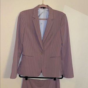 Pink/Mauve Pinstripe Skirt Suit